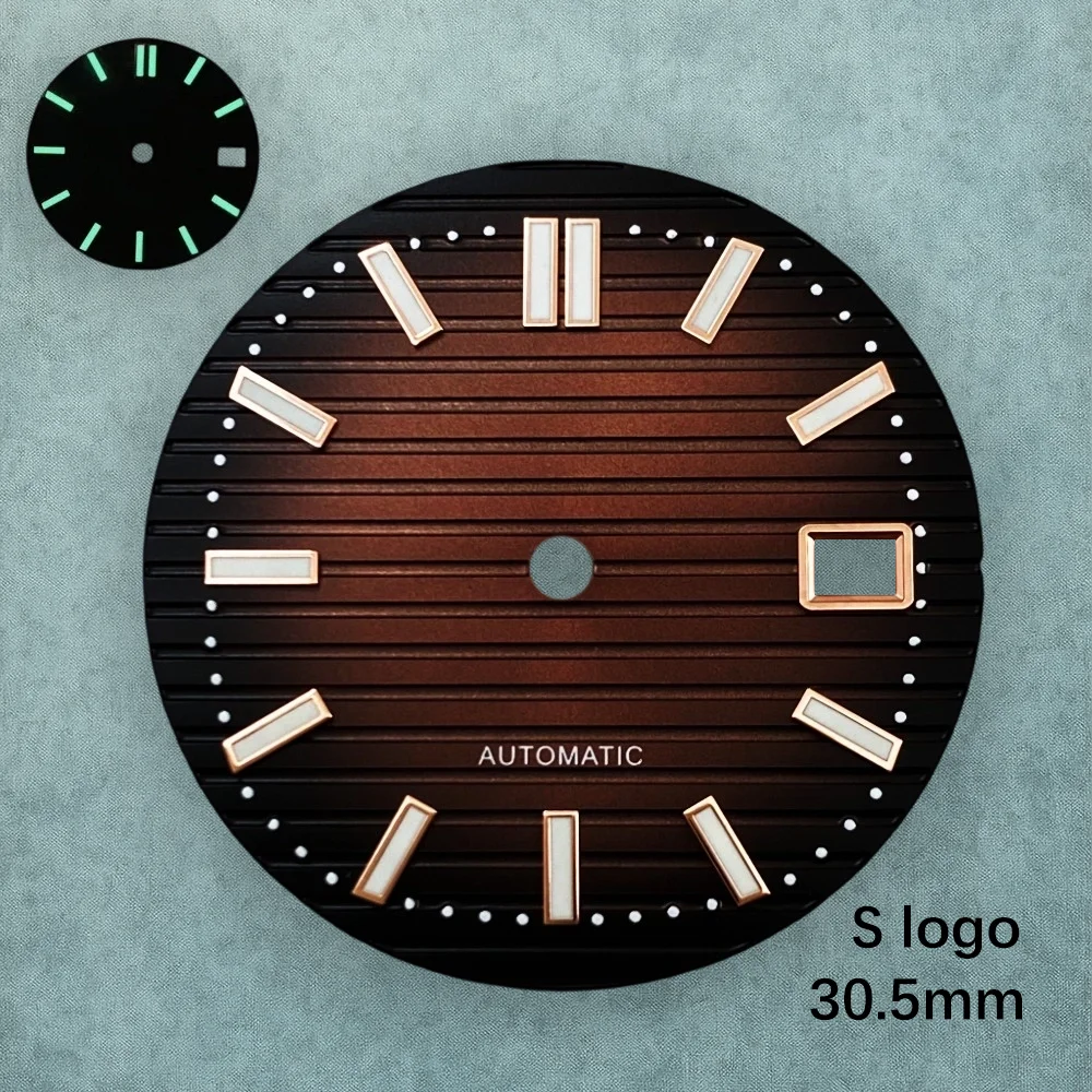 30.5 مللي متر S شعار نوتيلوس الهاتفي صالح NH35 NH36/4R/7S حركة الأخضر مضيئة شريط ساعة تعديل اكسسوارات أدوات إصلاح
