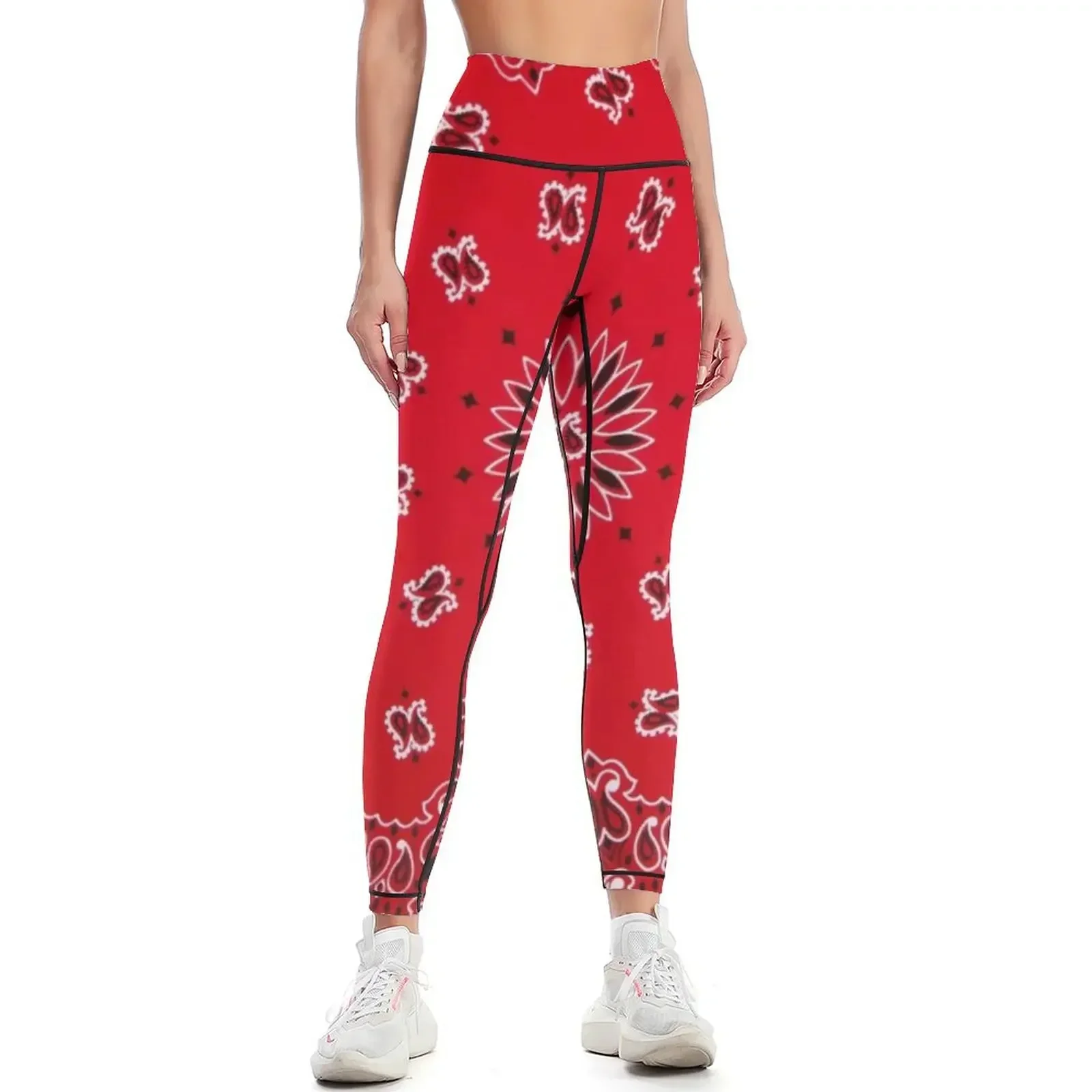 

Bandana - Red Leggings Pants sport Women's push up gym's clothing sport set Womens Leggings