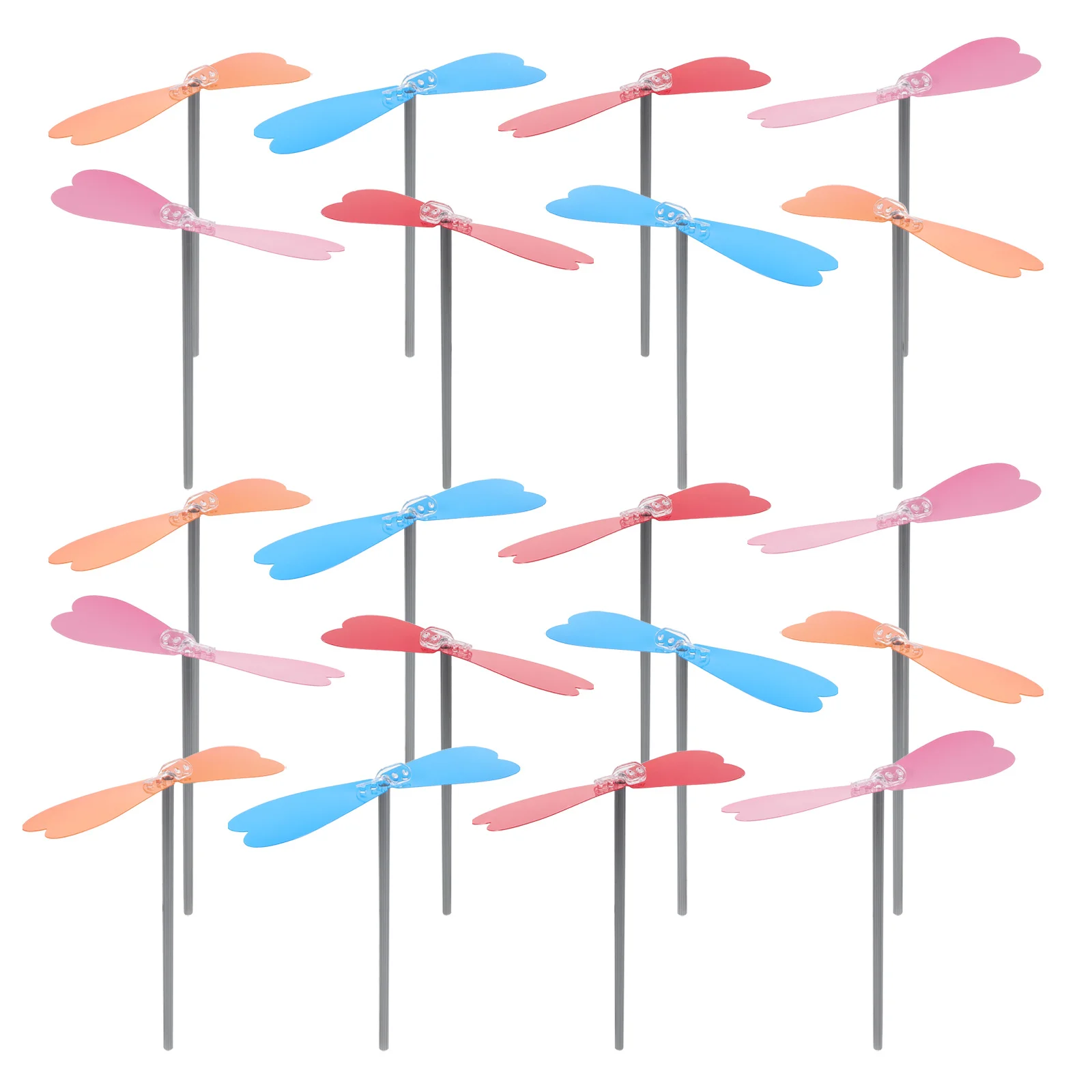 

20pcs Flying Dragonfly Diy Bamboo Helicopter Hand Propeller For Kids Outdoor Play Science Fun Family Activity Game