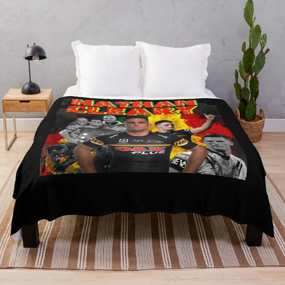 

Nathan Cleary - Future GOAT Essential T-Shirt.png Throw Blanket Blankets For Bed Quilt Bed linens Plush Flannels Blankets