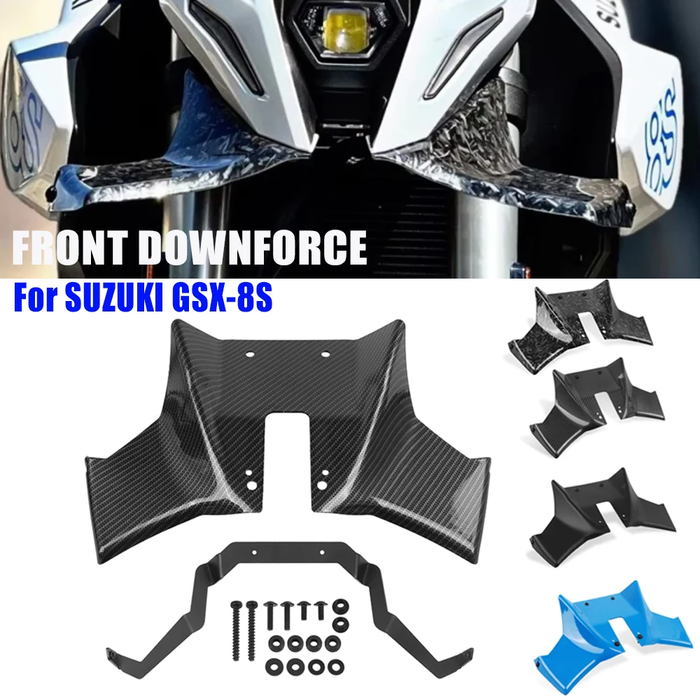 Image of Für Suzuki GSX8S GSX 8S GSX-8S 2023-2024 UP Motorrad Sport Downforce Spoiler Aerodynamische Flügel Deflektor Nackt Front spoiler