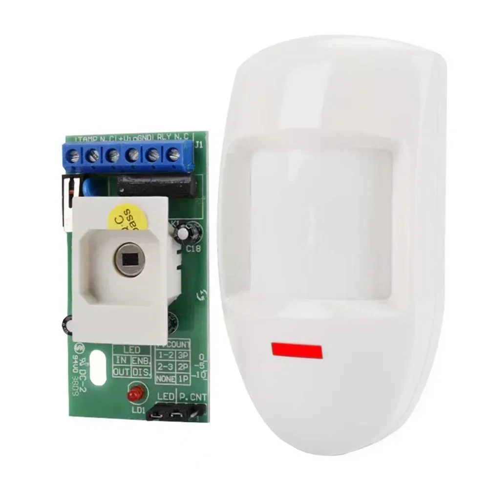 Infrared Alarm Sensor Motion Sensor Outdoor Wired Alarm Detector Home Security Wide Coverage Dual PIR Sensor Including Resident