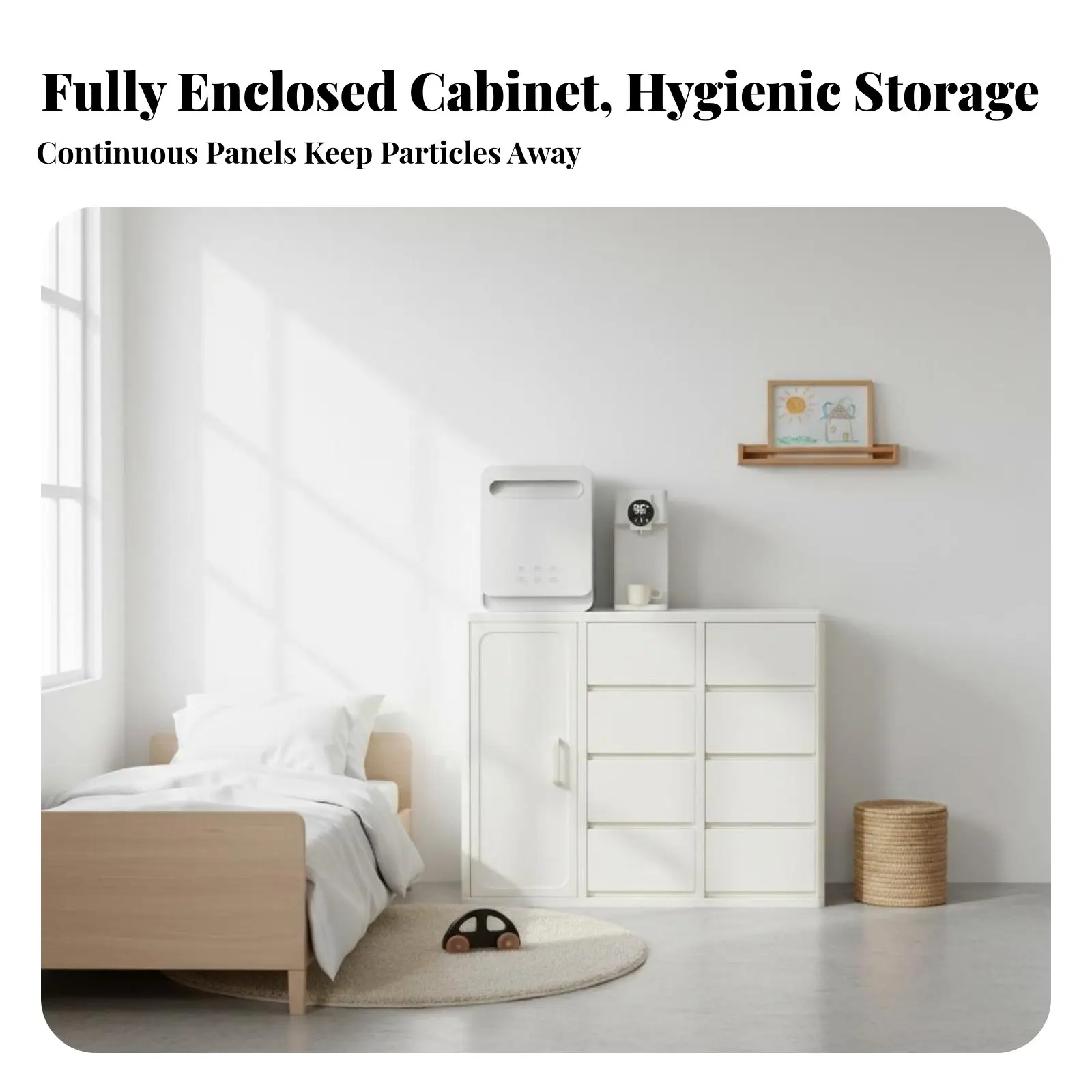 

Комод с 5 ящиками для младенцев, безопасный для детей, с приподнятыми краями, большой вместимости, для родителей, для спальни