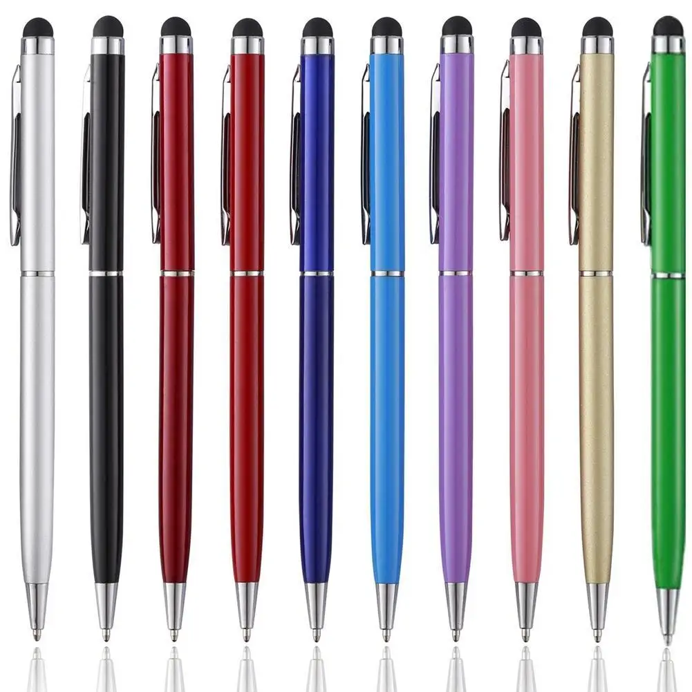 2 IN 1 Stylus Ballpoont PenUniversal Touch Screen Stylus Pens Capacitive Screen Pen Smart Phone Pencil For IPad Tablet