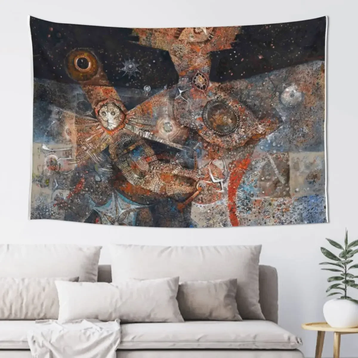 

Night Flight of Dread and Delight , by Skunder Boghossian Tapestry Japanese Room Decor Bed Room Decoration Tapestry