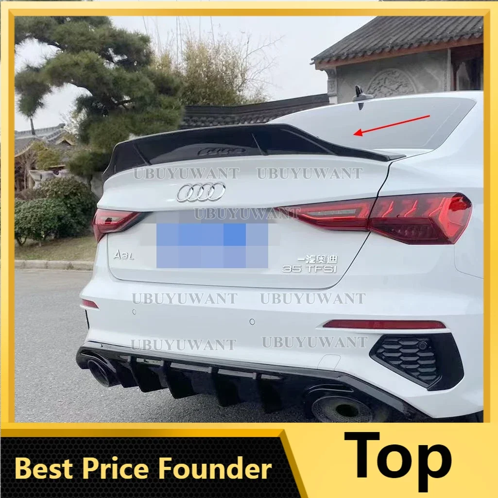 For Audi A3 8Y 2021-2024 R Style Professional Car Spoilers Factory Wholesale ABS Plastic M4 Rear Trunk Spoiler