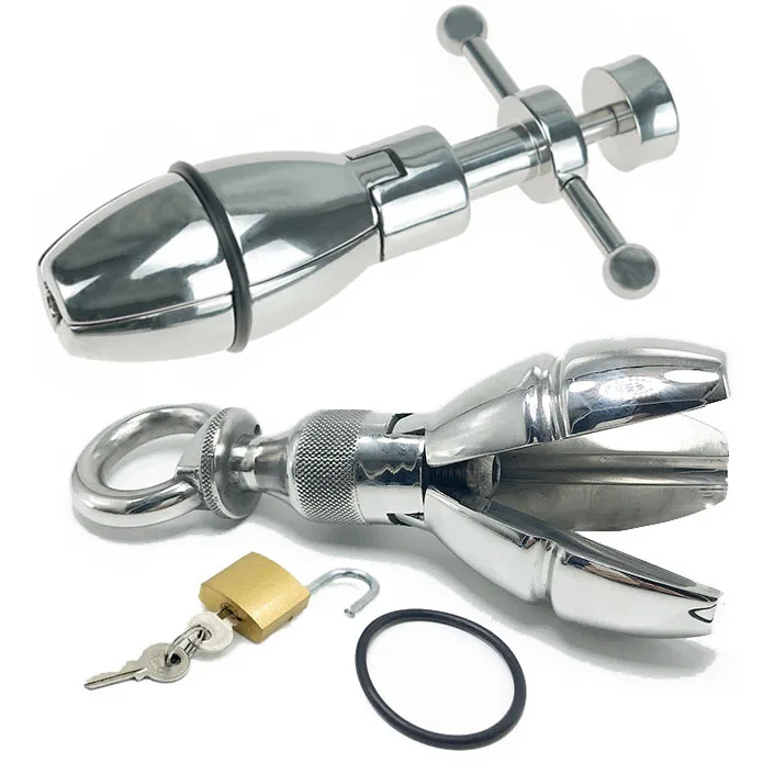 Adult Anus Open and Close Stainless Steel Heavy Anal Plug Sex Tool For Man Women Anal Dilator Expander Ass Butt Plug Erotic Toys