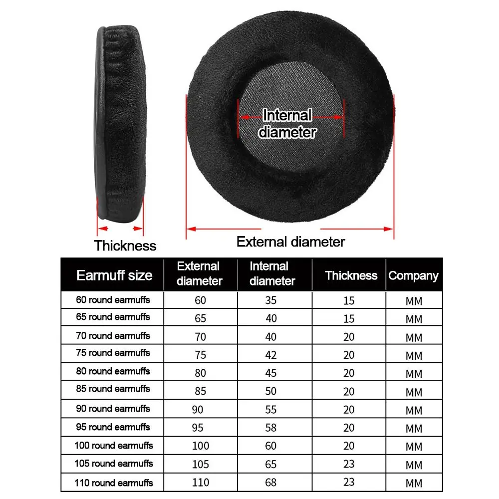 ユニバーサルベルベット交換用イヤパッド、ヘッドセットアクセサリー、フランネル、イヤホンケース、カバー、イヤパッド