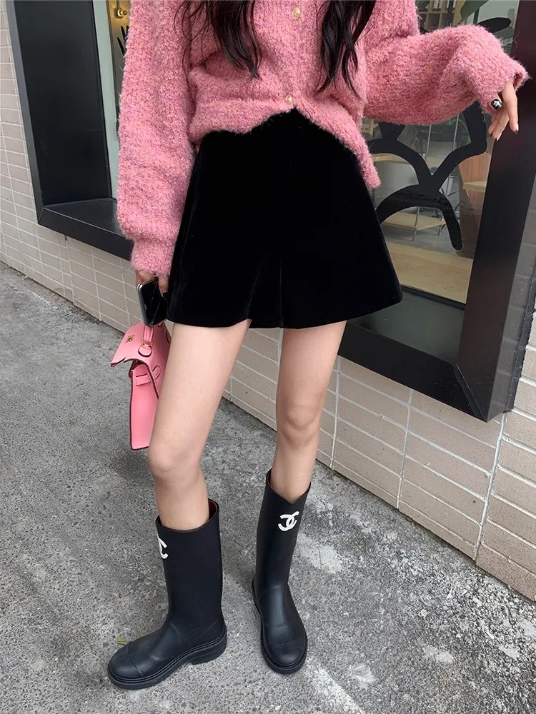 

Женские бархатные брюки Bla Velvet: новые осенне-зимние повседневные брюки с высокой талией и широкими штанинами, для работы и отдыха, из полиэстера.