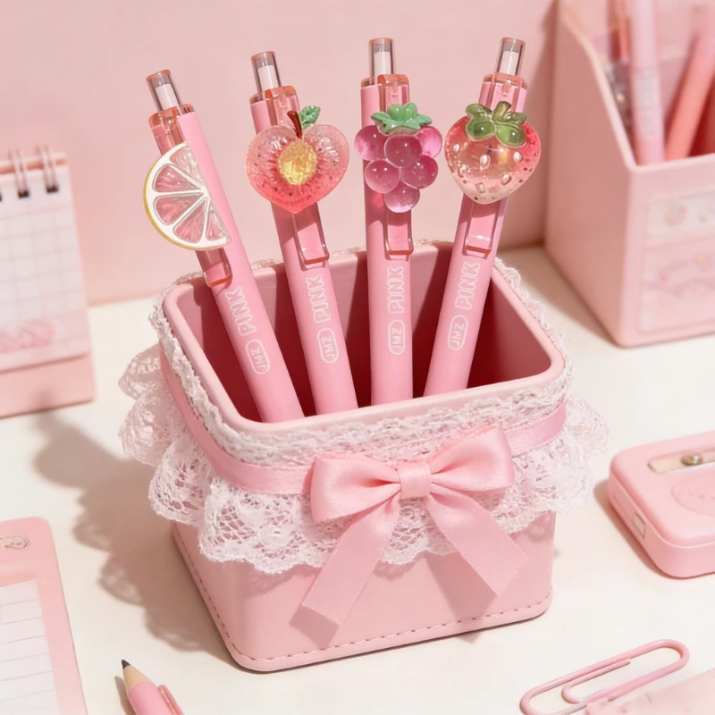 1PC Iced Peach Boba Scented Pendant Pen 0.5mm for Writing Note-Taking, Relaxation and Gift Giving