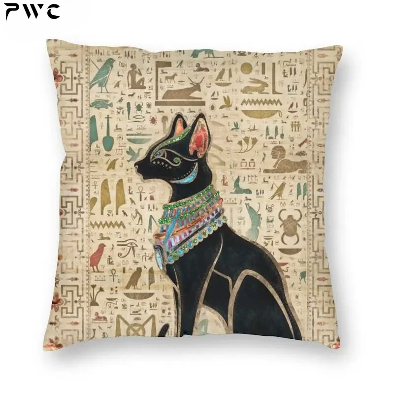 

CLOOCL Ancient Egypt Anubis Pillow Case Printed Hieroglyphs Cushion Cover for Sofa Car Home Decor Harajuku Pillowcase