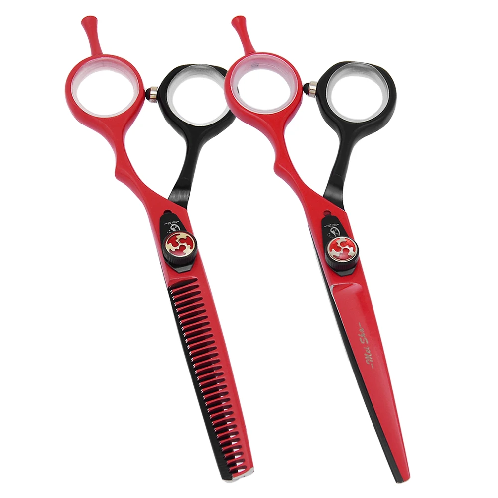 6,0 Zoll Friseurschere Haarschneideschere Salon-Effilierschere Barbier-Styling-Schere Haarschneidemaschine für Pony A0103A