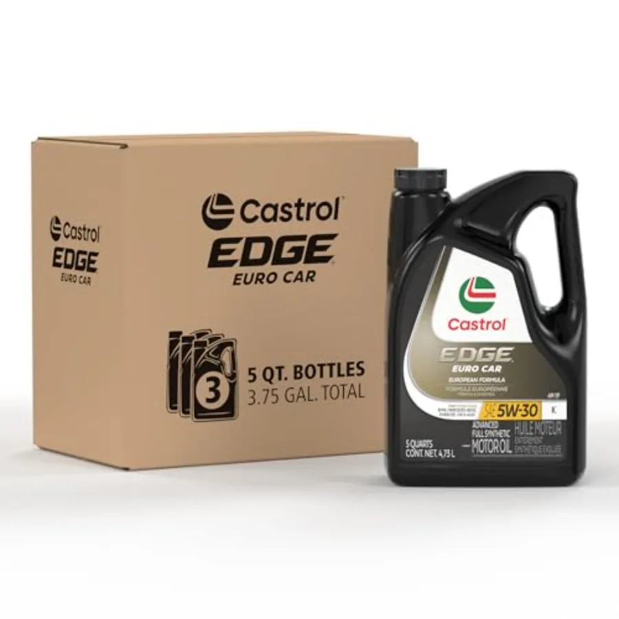 

Edge Euro 5W-30 K Motor Oil 5 Quart Pack of 3