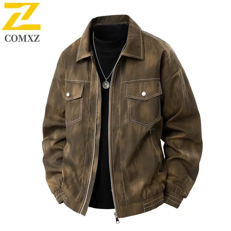 

COMXZ 2025 Autumn New L 9XL Youth Fashion Trendy Coat Hong Kong Style Casual New Trend Functional Mens Jacket 8821 Price 138