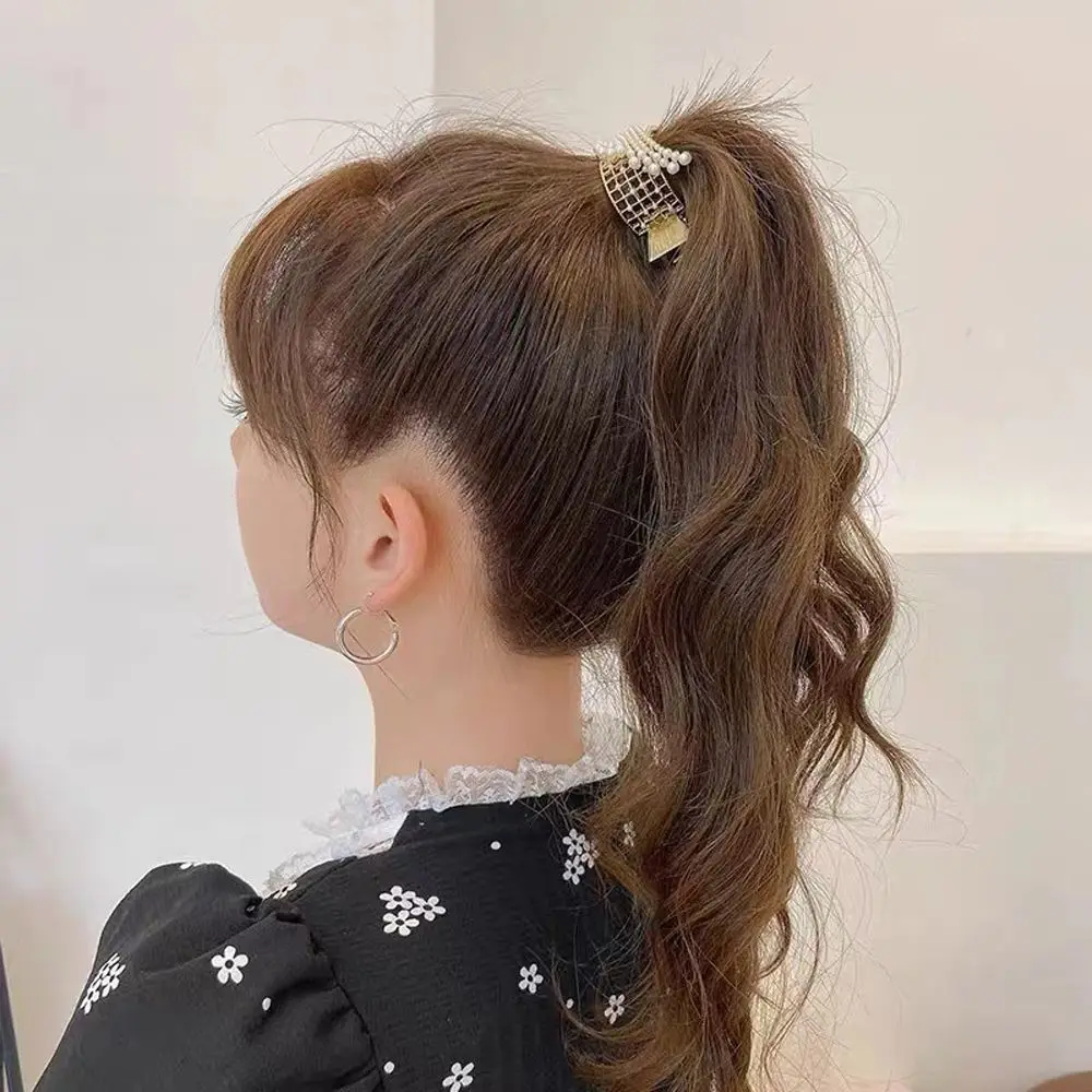 Angel Wings High Ponytail Fixed Artifact Rhinestones Small Shark Clip Hair Clip Korean Style Hair Claw Hair Grip Women Hairpin