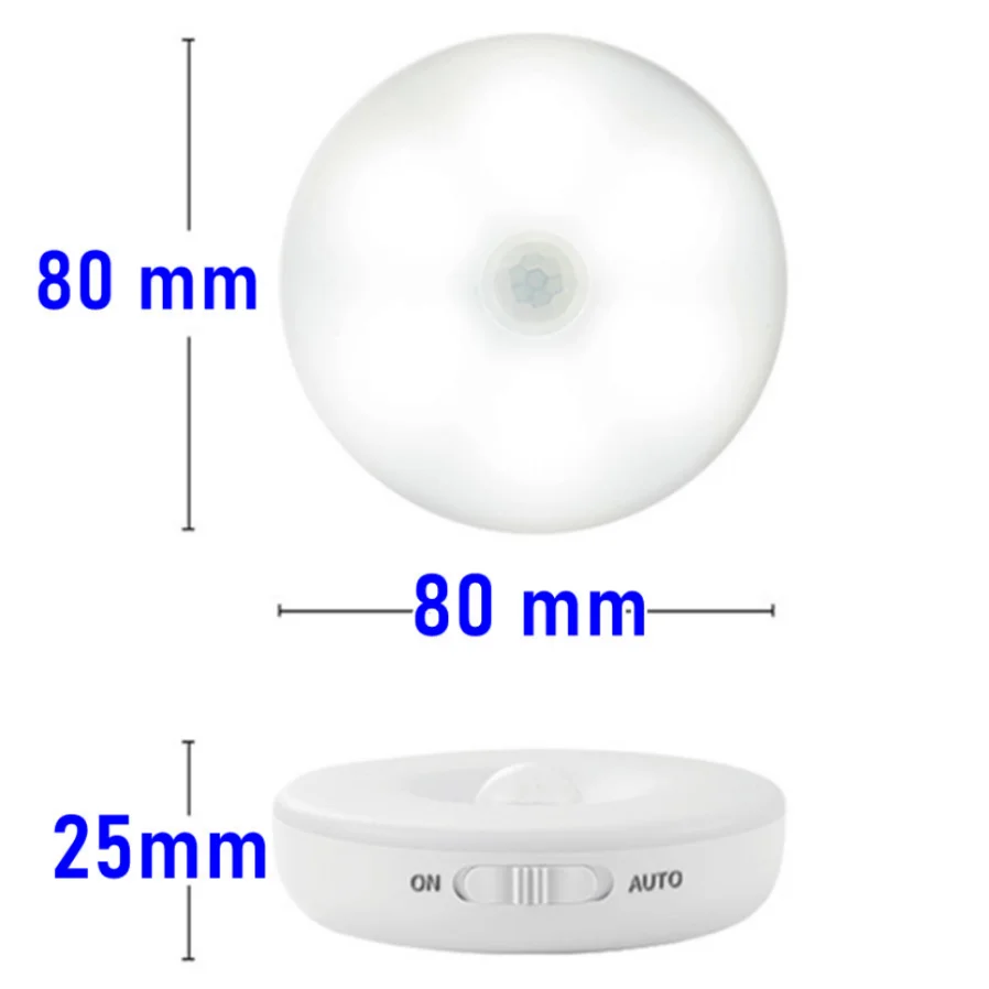 With switch Bedroom Lamp Motion Sensor LED Night Light USB Rechargeable Energy-saving Automatic Wall-Mounted Body Induction Lamp