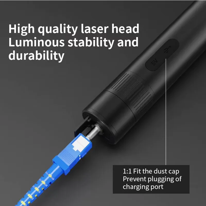 B5S New  SC Metal Rotating Red  Pen 15MW Fiber Optic Visual Fault Locator for FTTH