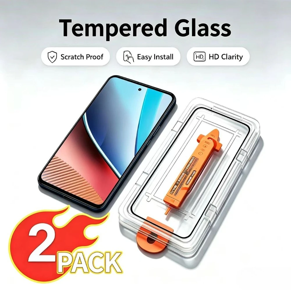 2Pcs Oleophobic Coating Dust Free Easy Installation Screen Protector For OPPO A7 Pro Max/RENO 16 Pro/RENO16 FS Tempered Glass