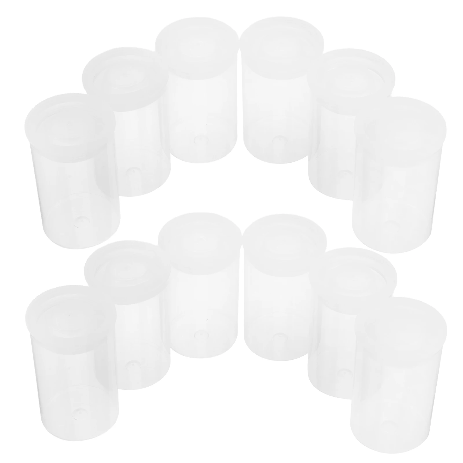 

100pcs Transparent Storage Bottles Clear Plastic Tubes with Lids Bead Coin Holder Container Durable Jar for Travel Jewelry