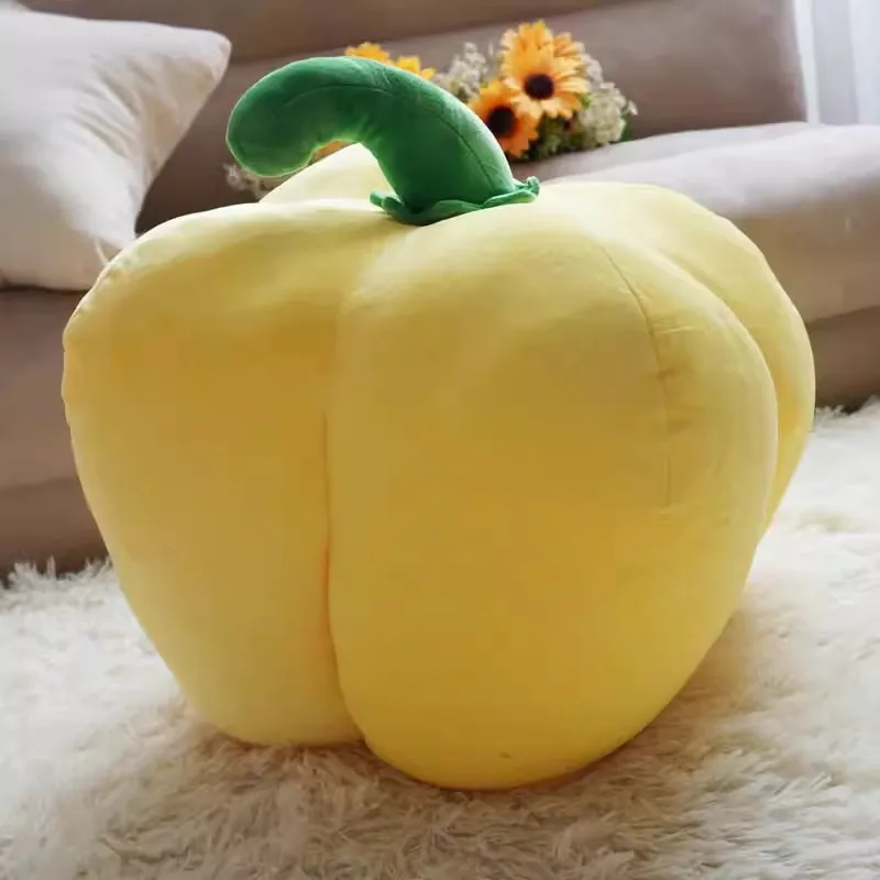 Cute Pepper Plush Toy Yellow Pepper Doll Big Chili Pillow Cushion Sleeping Vegetable Doll INS Home Textile 15.7inch 40cm DY10208