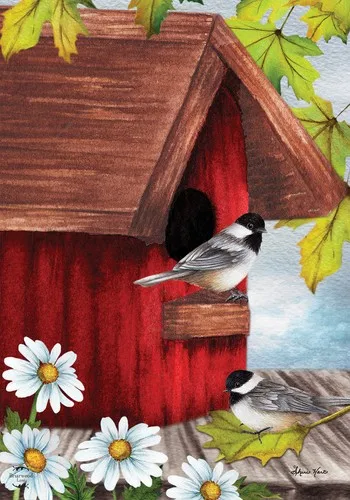 Briarwood Lane Birdhouse Friends Spring Garden Flag HHJ LLG