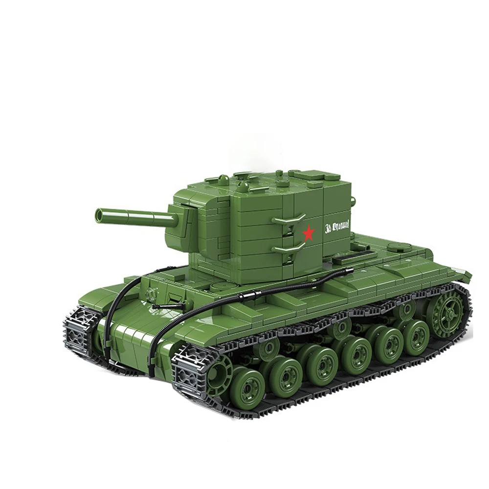 Military Series Panzer Tiger I Heavy Tank Building Blocks DIY Vehicle KV-2 M4A3 Tank Model Assembly Sets Bricks Xmas Toys Gifts