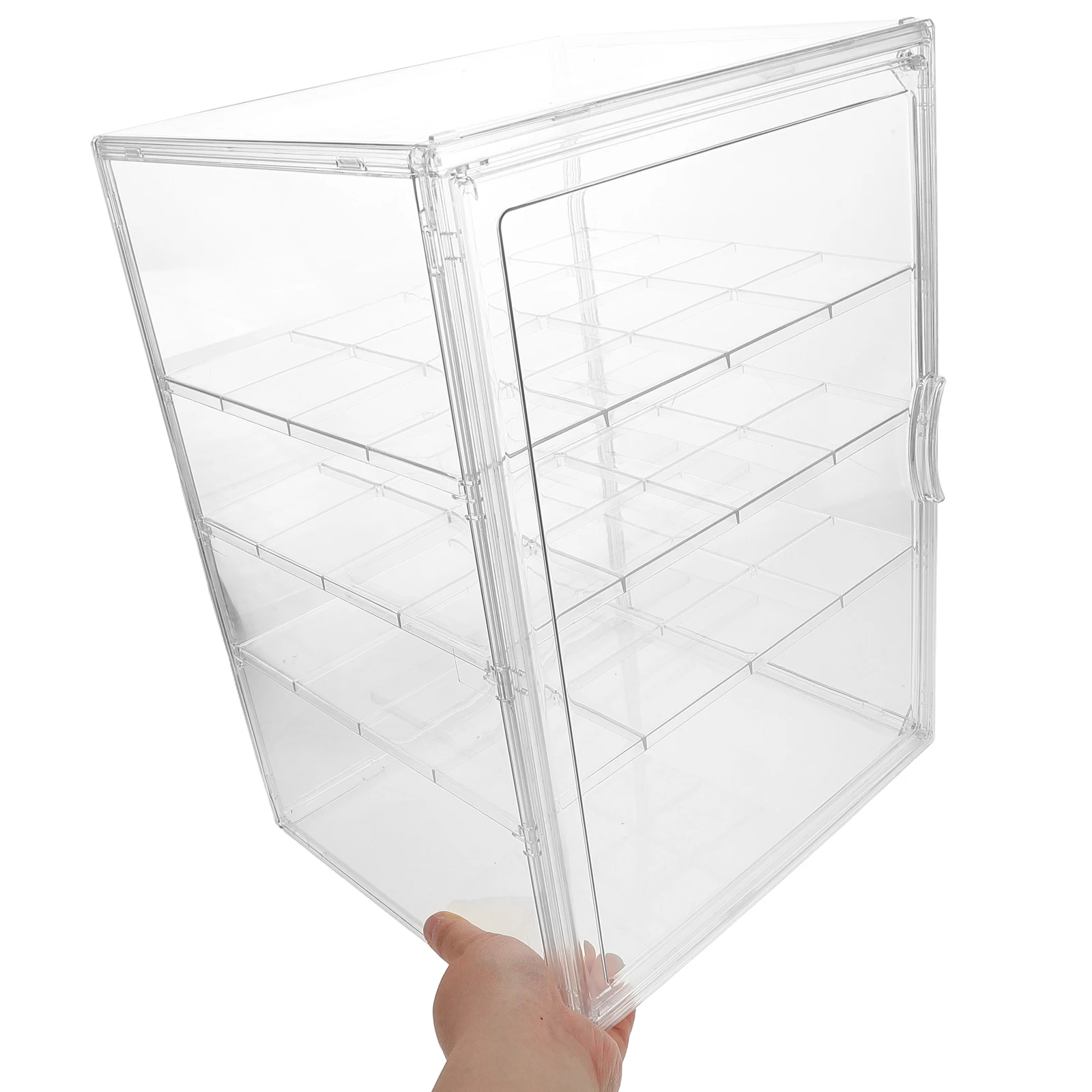 

4 Tier Transparent Baking Display Cabinet Adjustable Cake Storage Container Dust Proof Bread Bakery Countertop Case for Store
