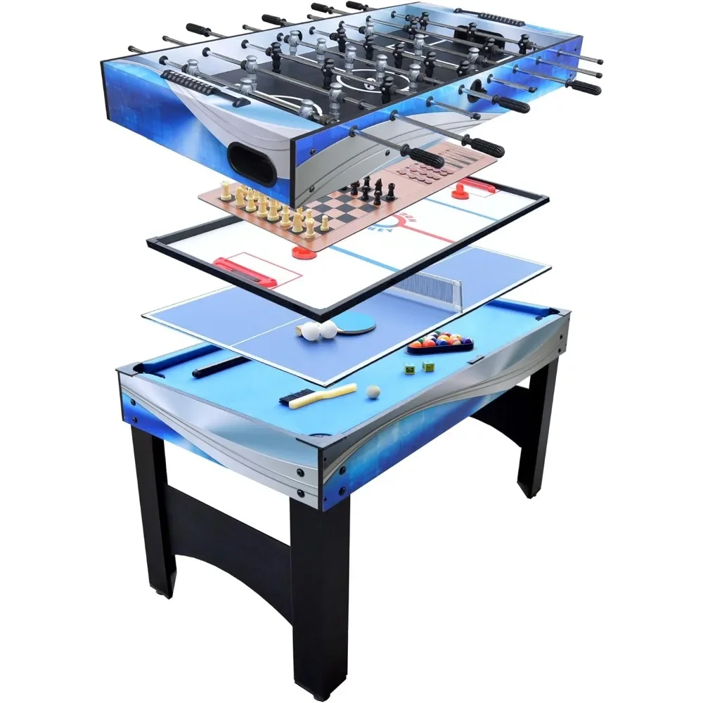 

Hathaway Matrix Multi Game Table with Foosball, Pool, Glide Hockey, Table Tennis, Chess, Checkers and Backgammon Board Game