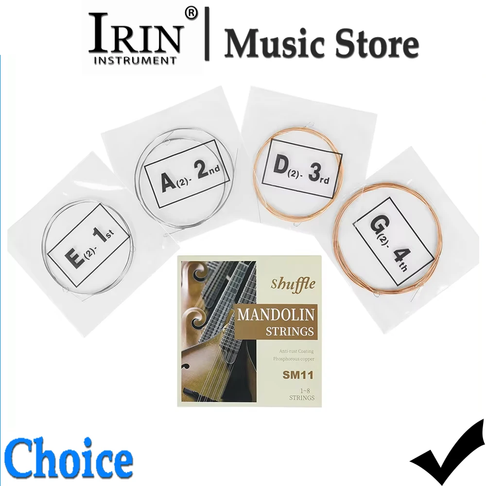 Shuffle Mandolin String High Quality Phosphor Bronze Anti-corrosion Coating Beginners Pro Mandolin Strings Mandolin Accessories