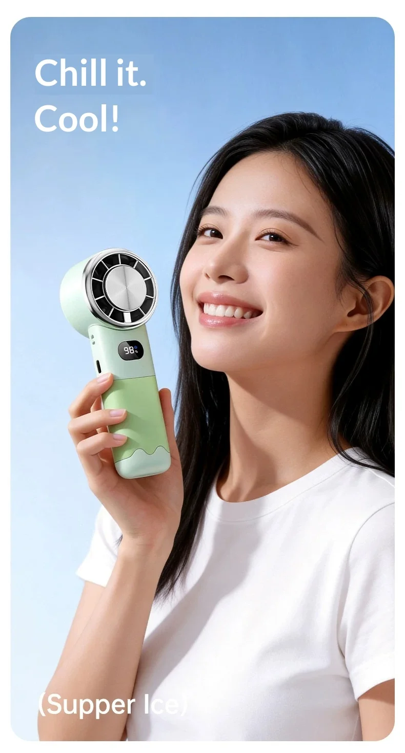 DIAMOND ZSXGJ-B-WD Handheld Fan Semiconductor Refrigeration Handheld Small Fan 199 Gear Fenggan Low Noise Light Weight For Gifts