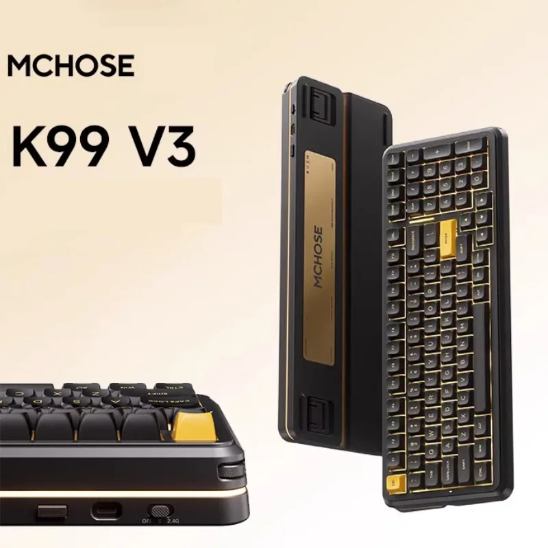 

MCHOSE K99 V3 Mechanical Keyboard Wireless Bluetooth Tri-modal ARGB Dual 8k E-sports Gaming Office PC Keyboard 10000mAh Gasket