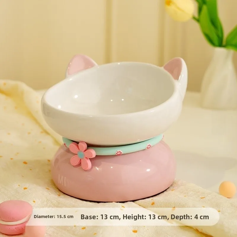 

Large Capaci Cerc Bowl Anti-Flip High Leg Pet Water Bowl Big Size Food Bowl Slow Feeding Bowl for s