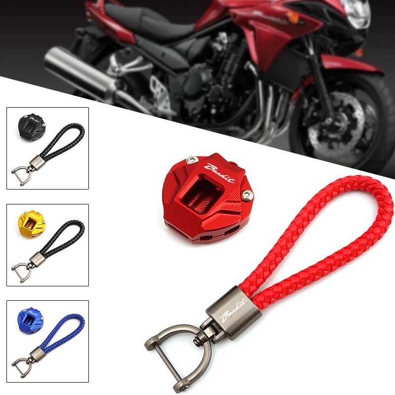 Bandit650 For Suzuki Bandit S 650 Bandit 650 1200 Bnadit1200 Motorcycle Accessories CNC Key Cover Case Shell Keychain Keyring