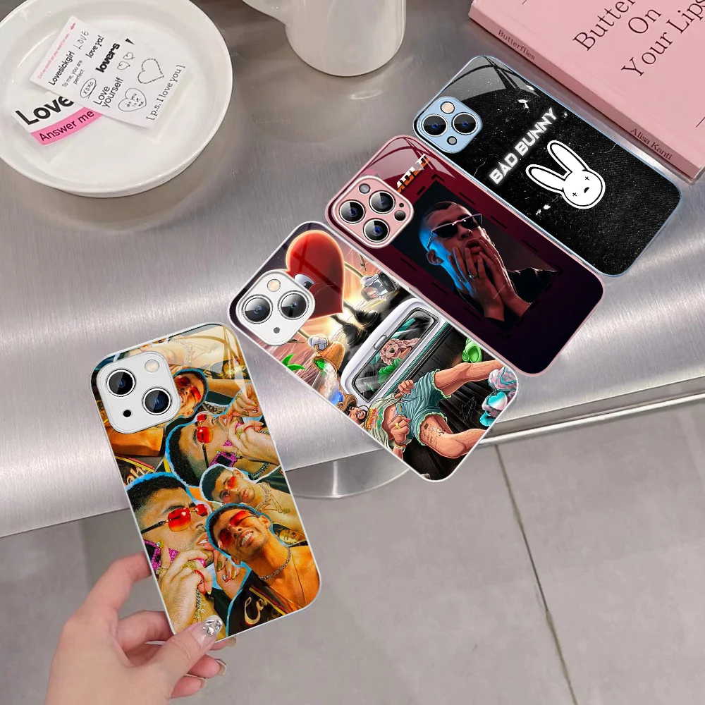 

Yo Perreo Sola Bad Bunny Phone Case Tempered Glass For iphone 14 13 12 11 Pro Mini XS MAX 14Plus X XS XR Cover