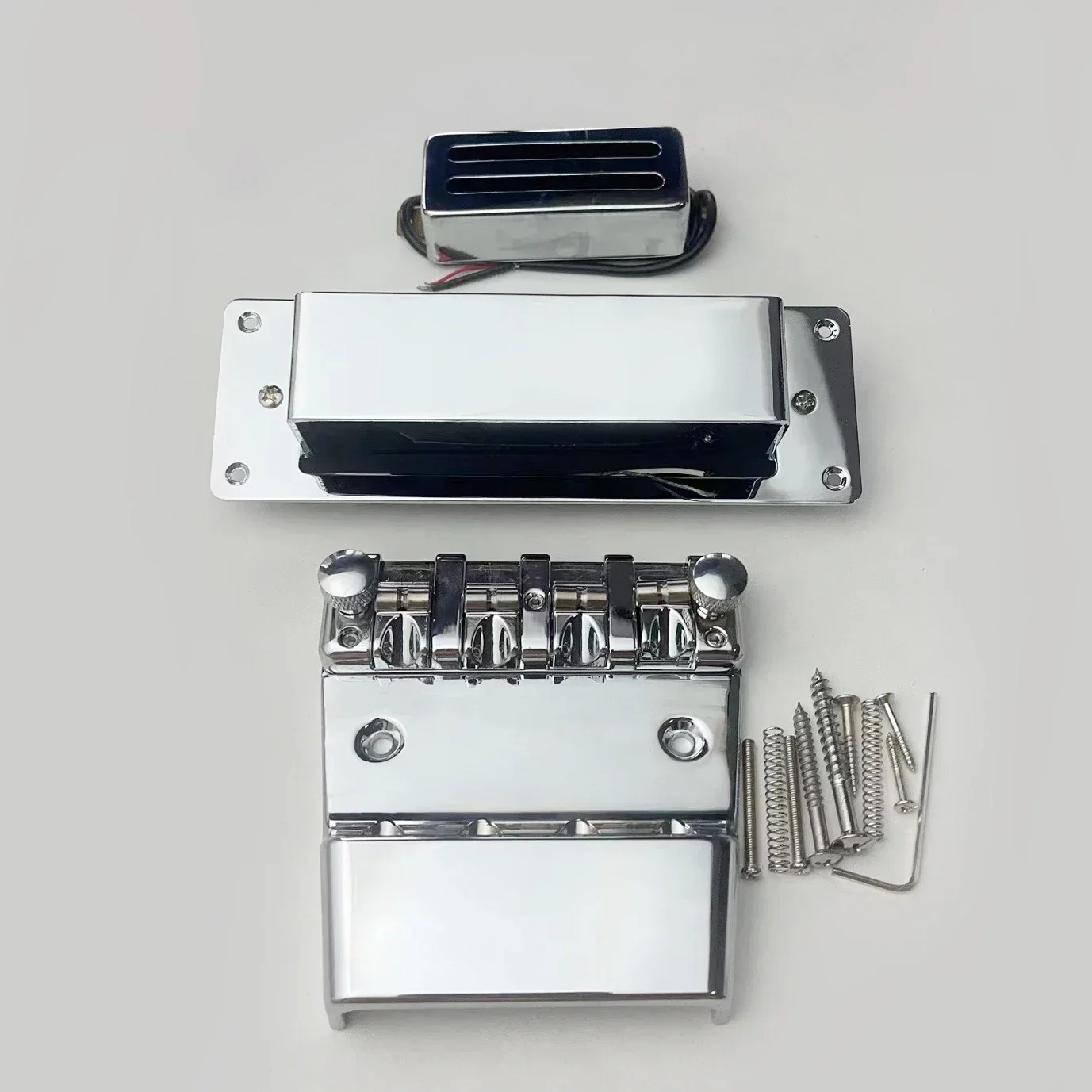 

4 Strings Electric Bass Guitar Bridge Tailpiece & Pickups