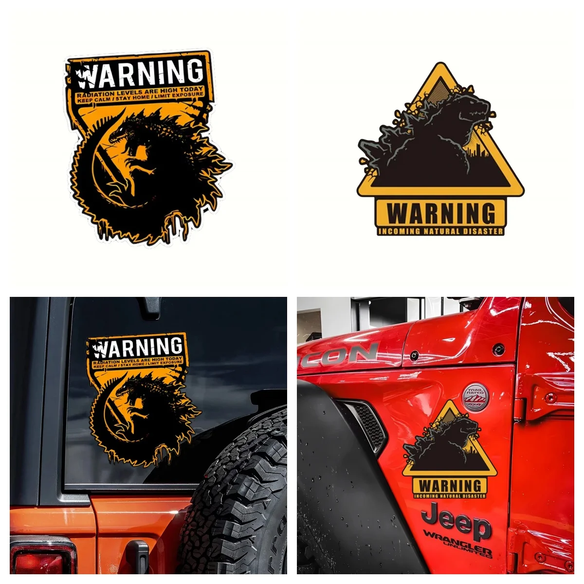 

Car Stickers Monster Attack Warning Sign Electric Motorcycle Car Luggage Creative Vinyl Decal Car Sticker