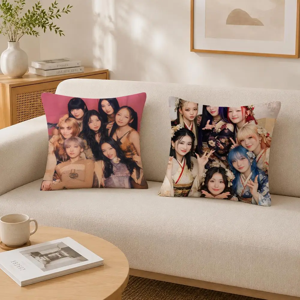 Idol Group HANA Cushion Cover Soft Fluffy Short Plush  Pillow Case  Sofa Bed Home Decor