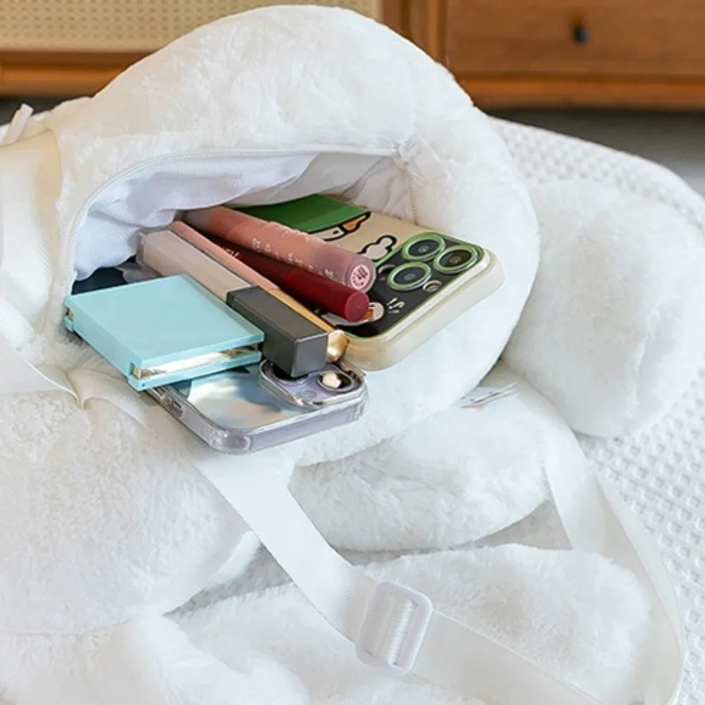 Leuke zachte konijn pluche rugzak grote capaciteit cartoon konijn knuffel casual creatieve cartoon dierenrugzak student