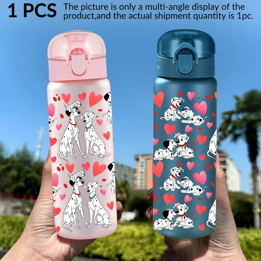 1 Stück Disney Dalmatiner Liebesmuster 26 Unzen Kunststoff Wasserflasche Outdoor Sport Wasserbecher Geburtstags-/Heimkehrgeschenk