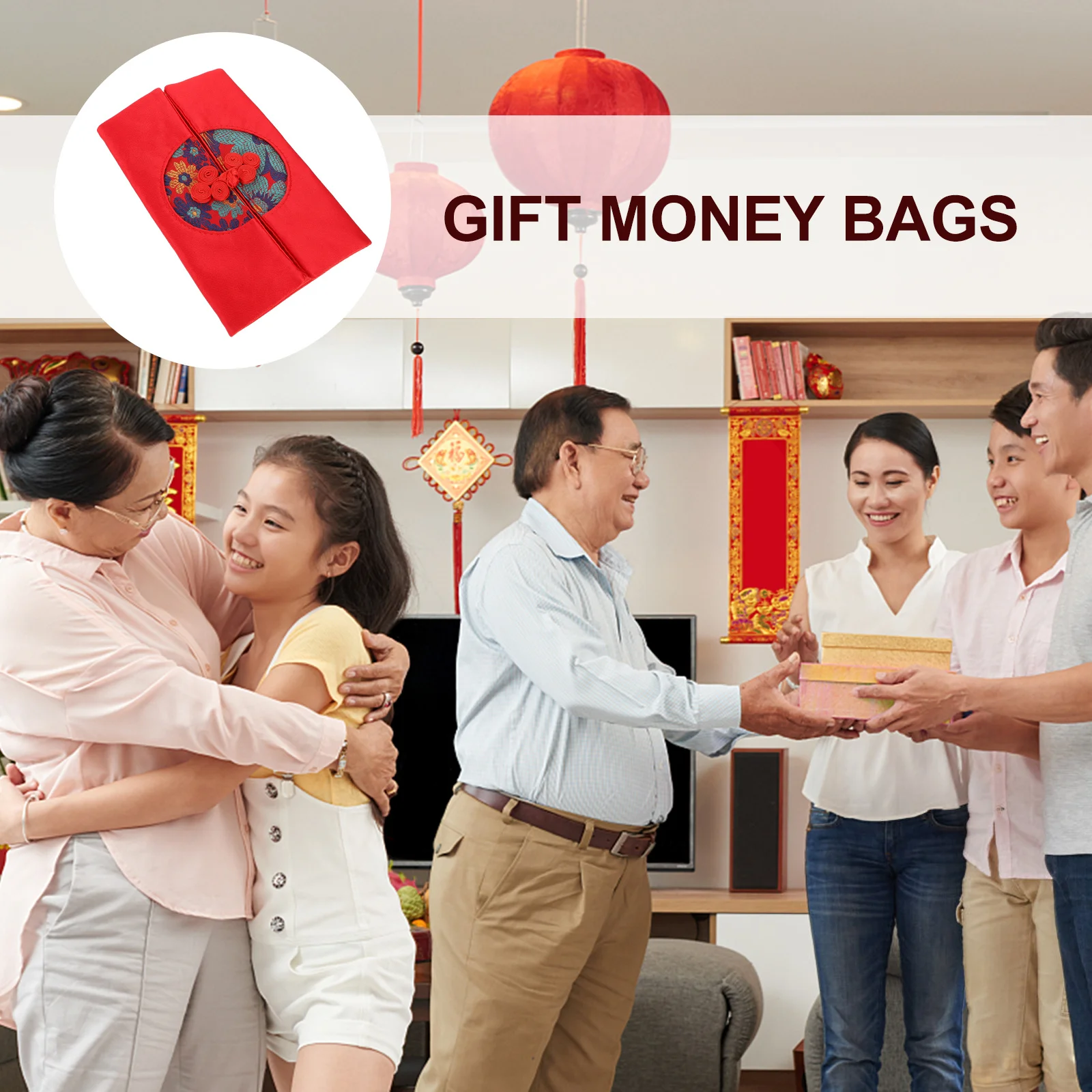 

Креативный красный конверт-кошелек с вышивкой для денег на Китайский Новый год, традиционный подарок для удачи, китайская культура