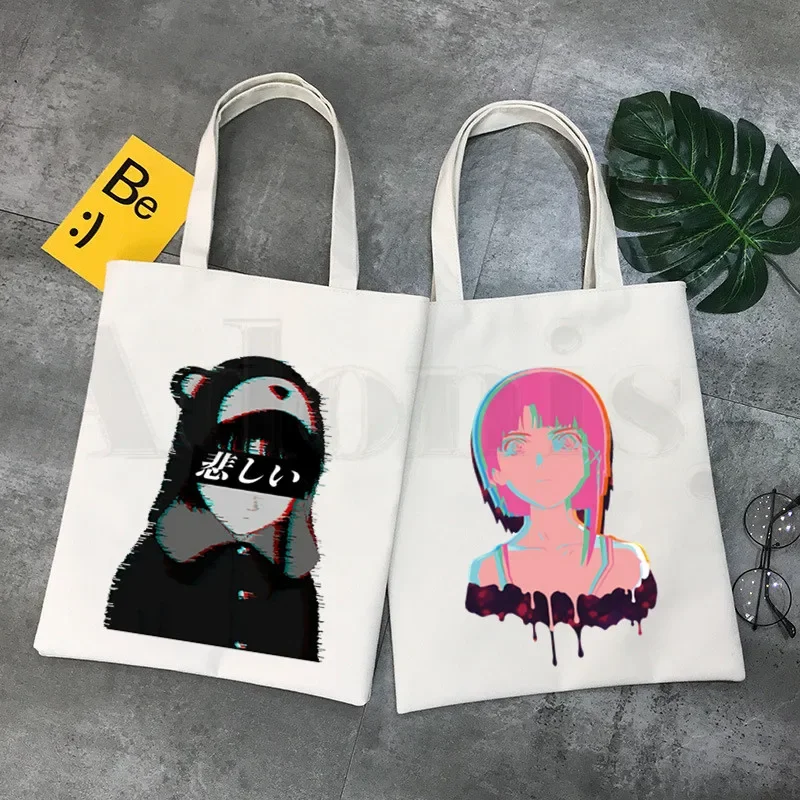 

Serial Experiments Lain Japan Anime High Quality Handbags Shoulder Bags Casual Shopping Girls Handbag Women Elegant Canvas Bag