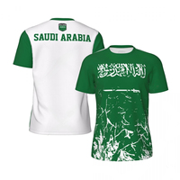 2024 Cheap New Mens T Shirt Saudi Arabia Flag Football T-shirts 3D Printed Running Bike Sports Casual Tops Summer Man Clothes
