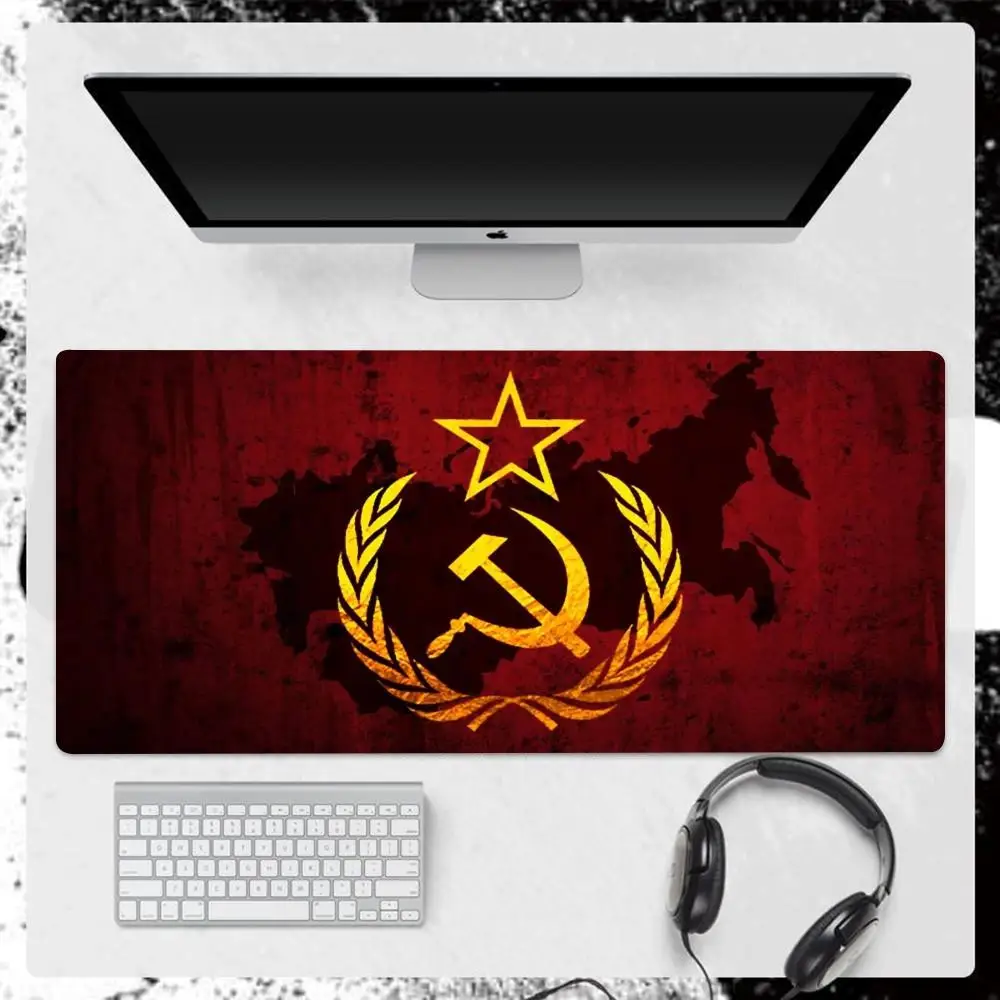 Soviet Union USSR Flag Mouse Pad Mouse Pad Gaming Mousepad Speed Desk Mat Laptop Gaming Mats For Office Carpet Desk Accessories