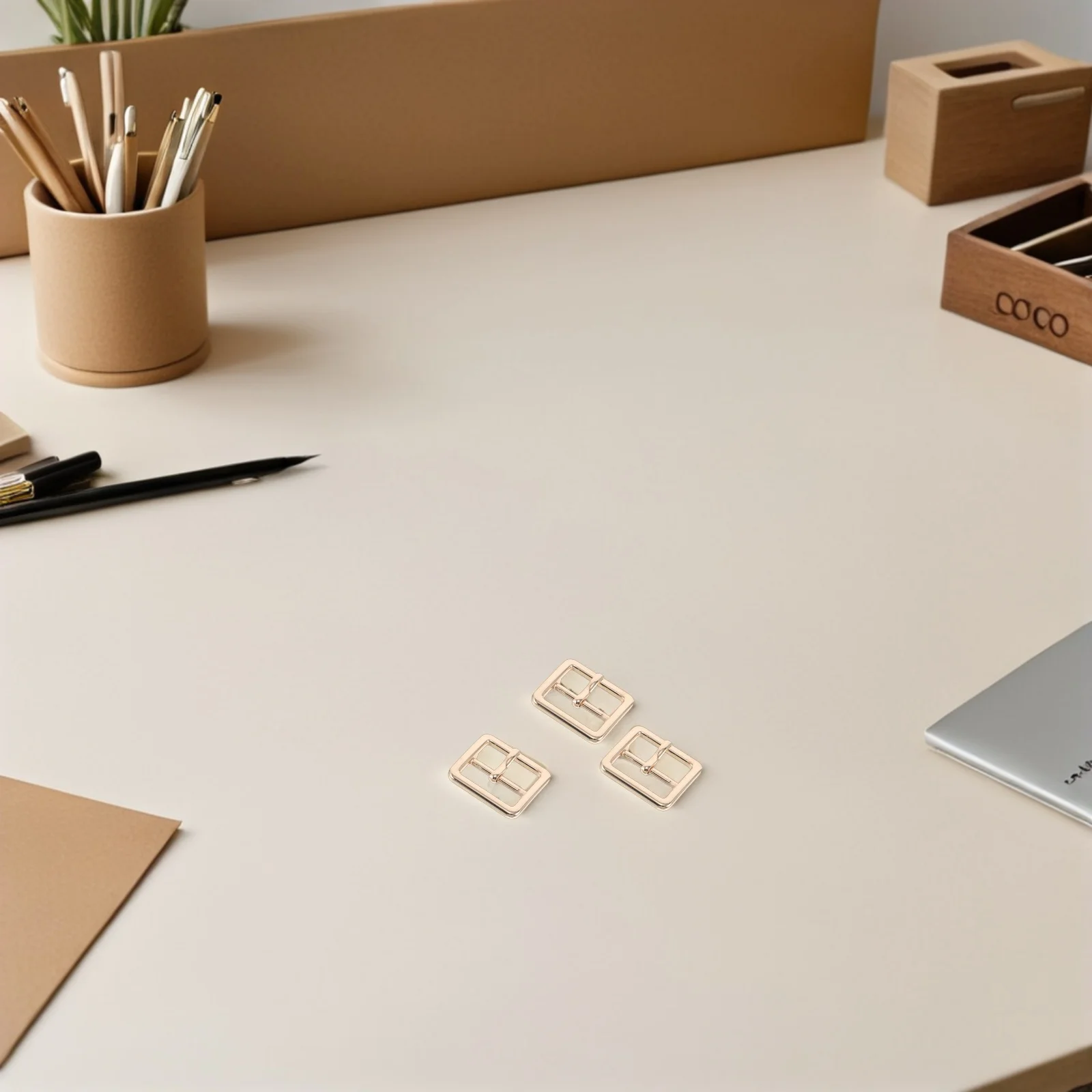 

20Pcs Metal Center Bar Buckle Smooth Finish Gold Tone Single Prong Buckles for Backpacks Dog Collars Keychains DIY Accessories