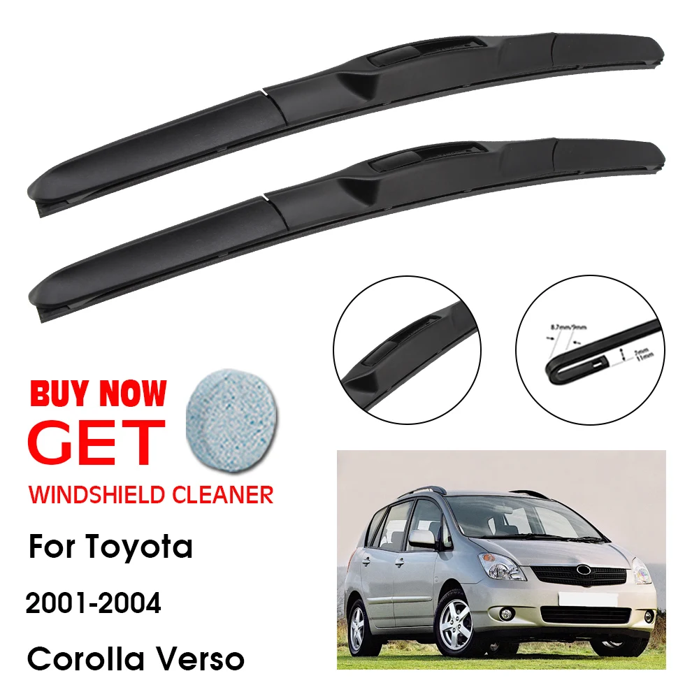 

Car Wiper Blade For Toyota Corolla Verso 22"+19" 2001-2004 Front Window Washer Windscreen Windshield Wiper Blade Accessories