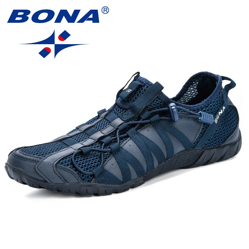 BONA New Popular Style Men Running Shoes Lace Up Athletic Shoes Outdoor Walkng jogging Sneakers Comfortable Fast Free Shipping