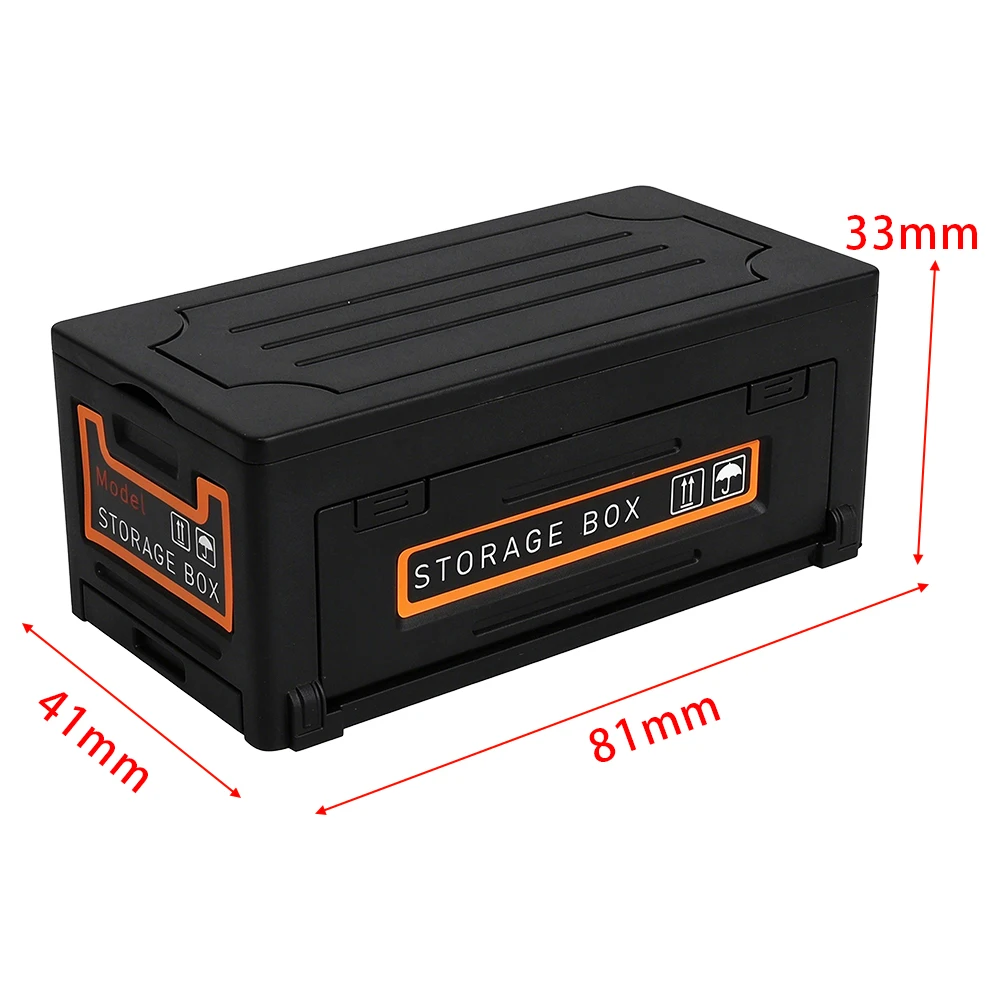 Plastic Equipment Storage Box RC Model Parts Container, Stickers Self Paste, 26.7g, Black Red Optional