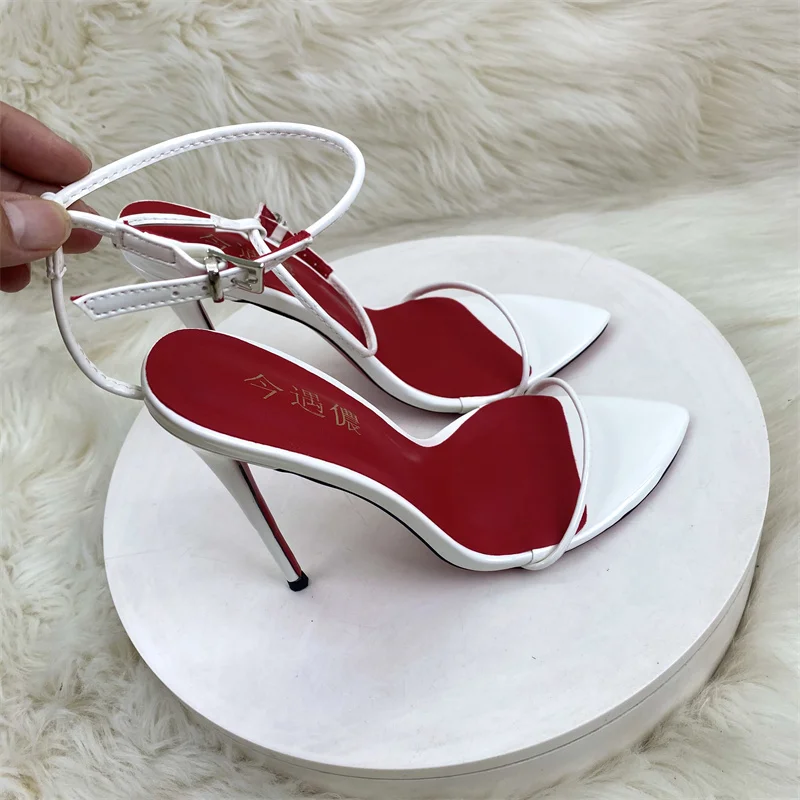 Keshangjia Female Sandal Strappy Heels Comfort Shoes for Women Open Toe Large Size Girls  Black Stiletto Peep Fashion Sexy High