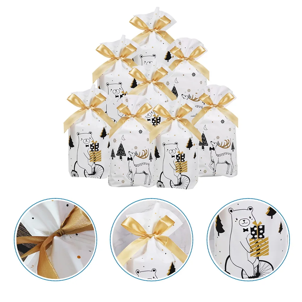 

50pcs C y Bag Drawstring Christmas Gift Wrapping Birthday Packaging Small C ies Chocolates Gifts Storage Cartoon Pattern