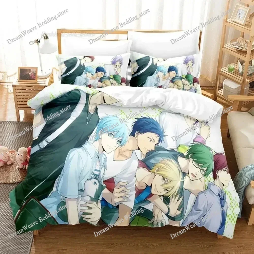 Bedding Decor Kurokos Basketball Bedding Set Anime Comforter 3D Print Luxury Duvet Cover Set Luxury Gift Queen King Single Size